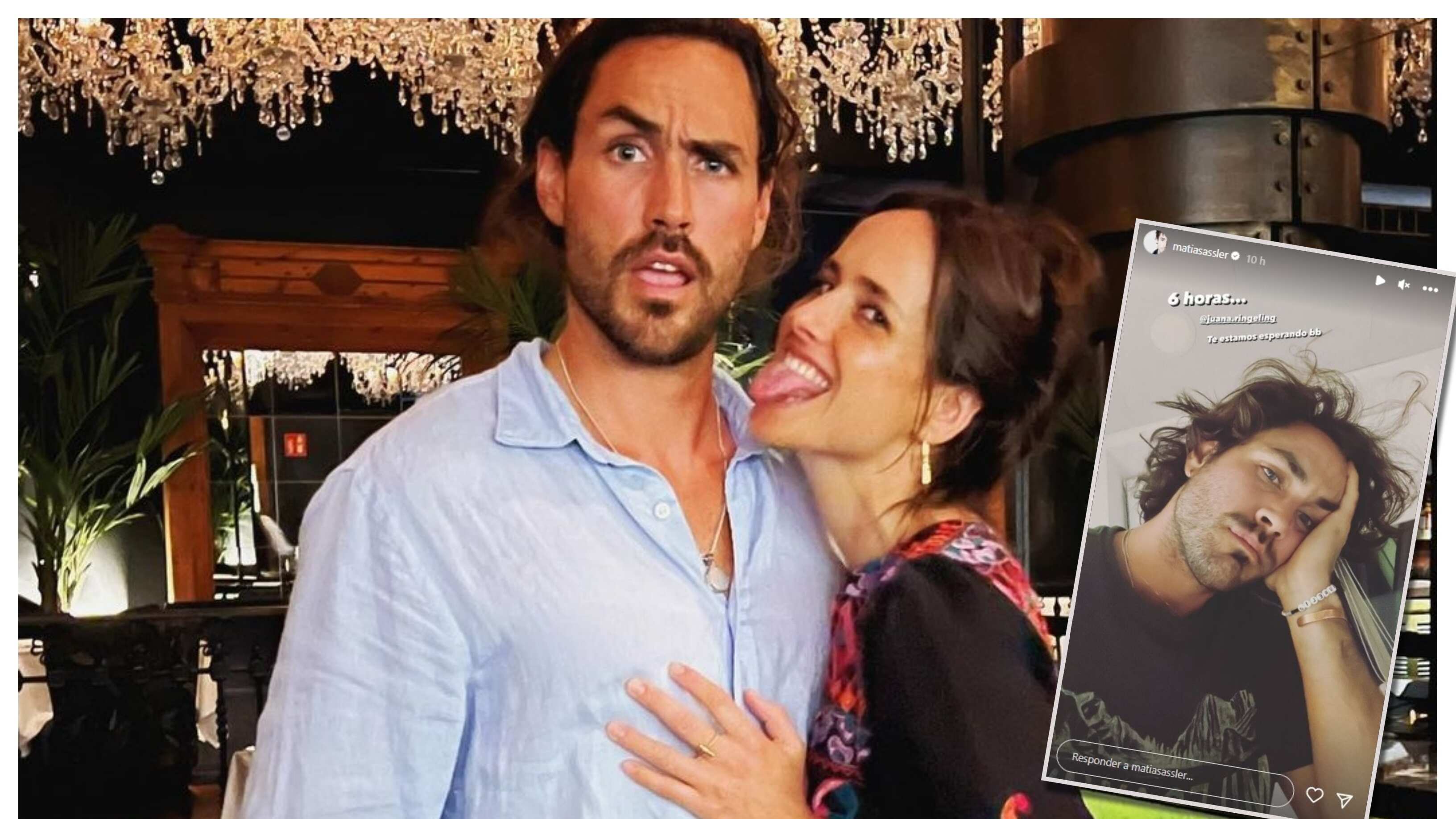 Matías Assler dio cuenta en sus redes sociales de la operación que debió realizarse este jueves su esposa, Juanita Ringeling, por una fractura de muñeca.