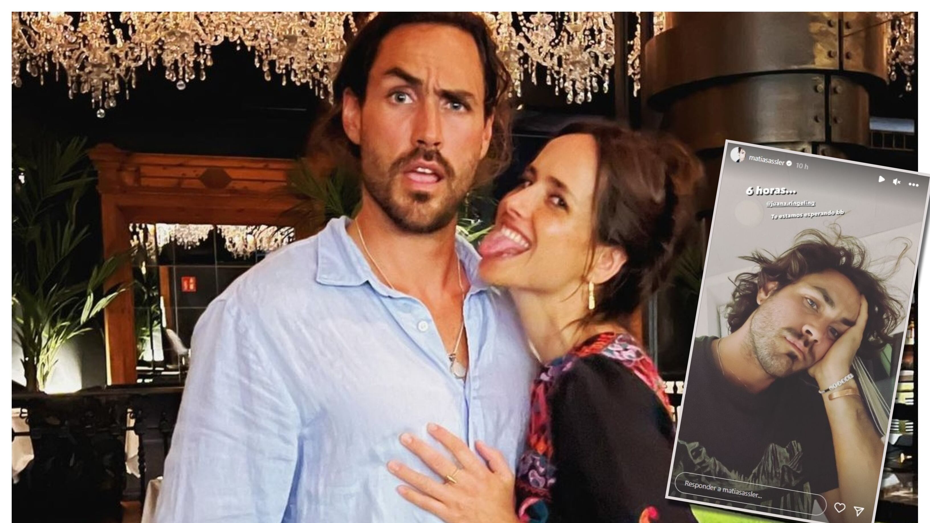 Matías Assler dio cuenta en sus redes sociales de la operación que debió realizarse este jueves su esposa, Juanita Ringeling, por una fractura de muñeca.