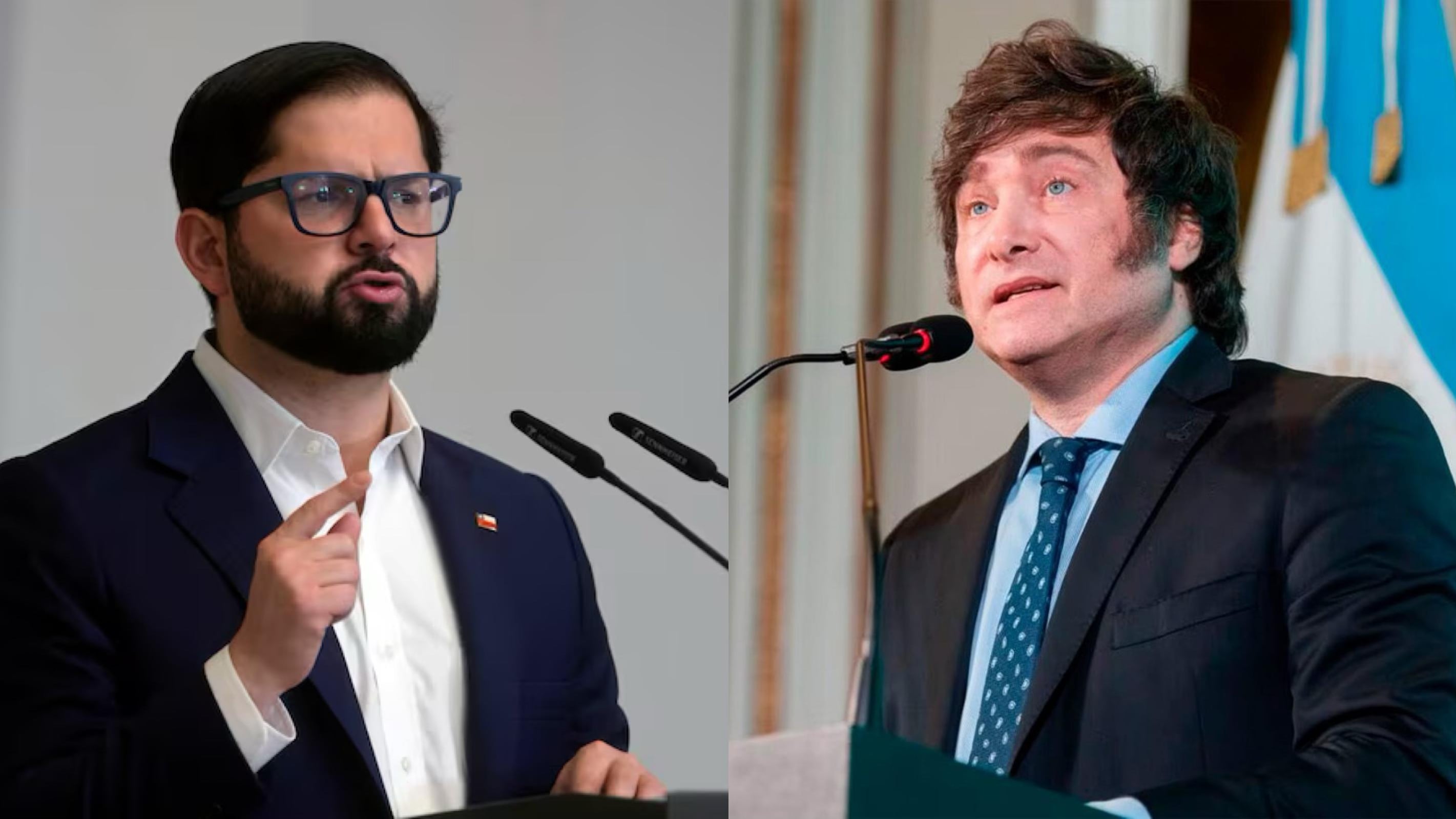 Presidente Boric y Presidente Milei
