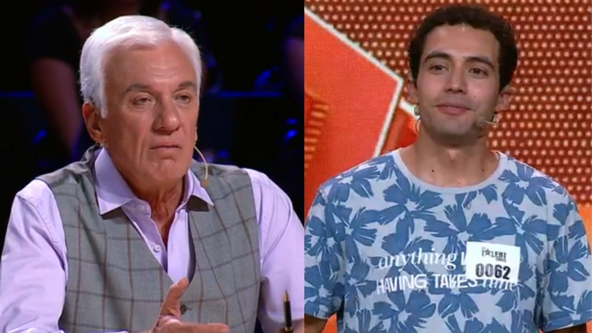Antonio Vodanovic enojado con participante en "Got Talent Chile”