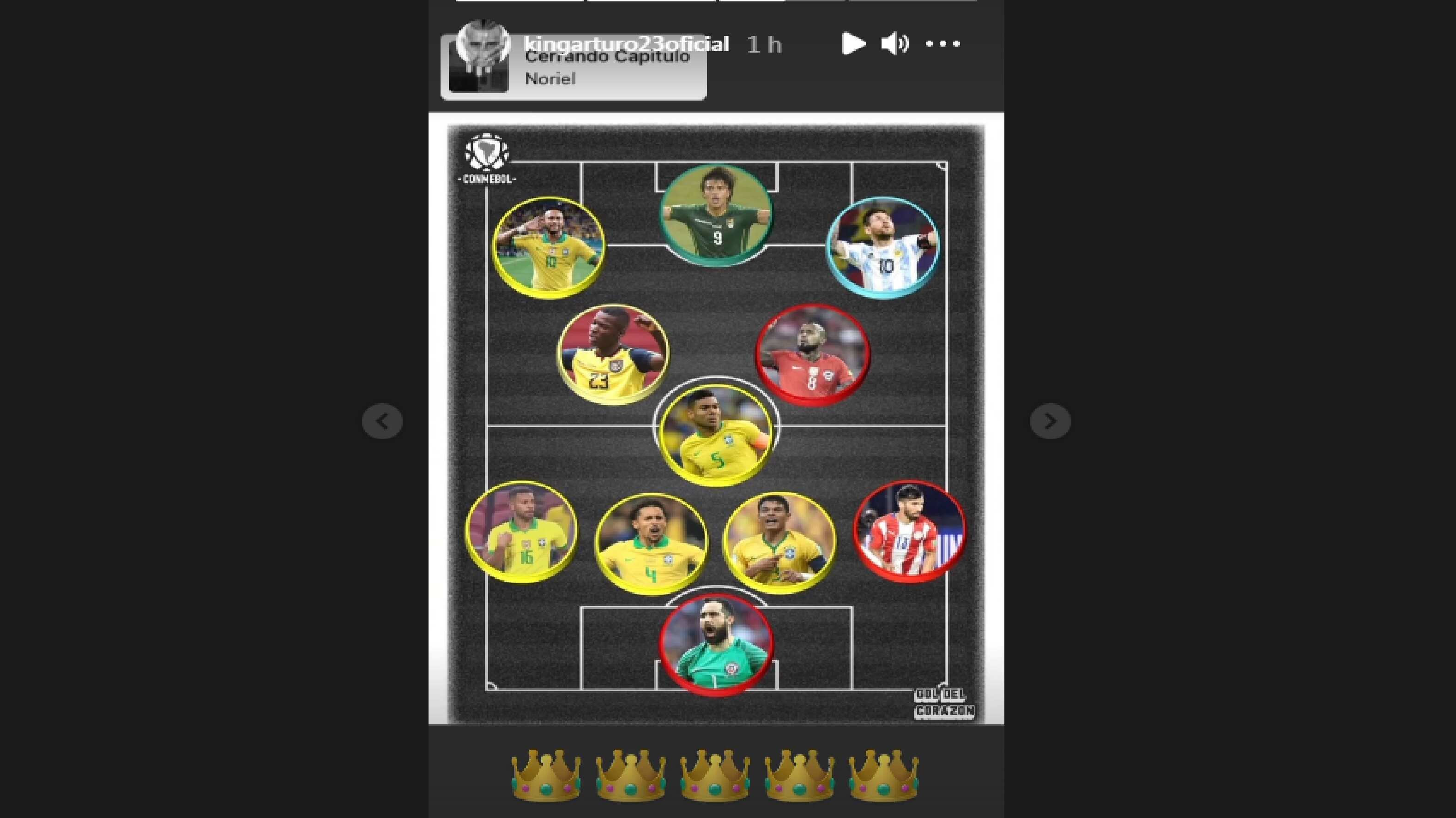 Arturo Vidal en un equipo ideal.