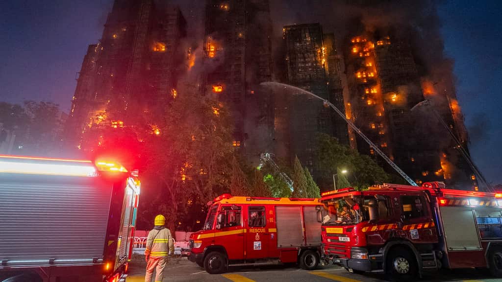 Incendio en Hong Kong