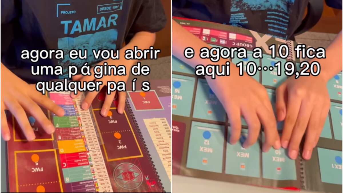 Niño ciego adaptó el álbum del mundial al sistema braille y se hizo famoso