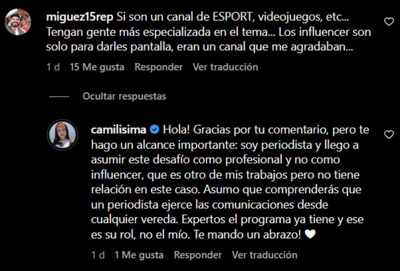 Comentarios sobre Camilísima en Vía X