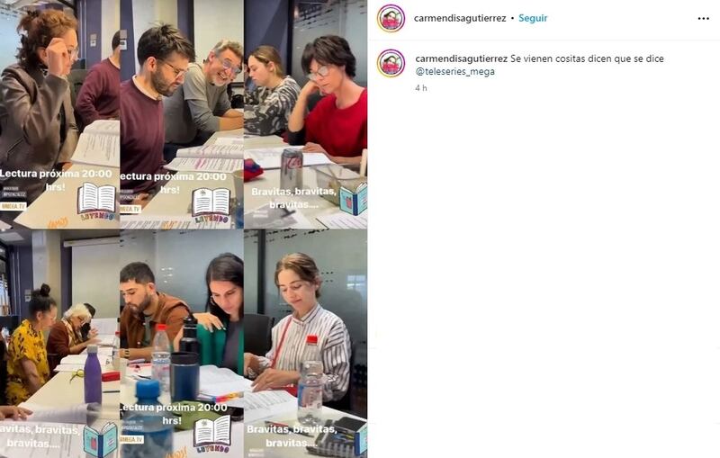 La actriz publicó en sus redes sociales fotografías de las primeras lecturas de guion de la novela que reemplazará a "Como la vida misma" en la señal televisiva.