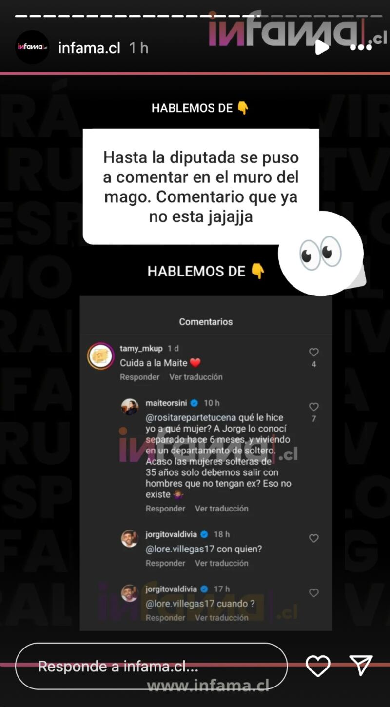 Historia de Infama | Fuente: Instagram