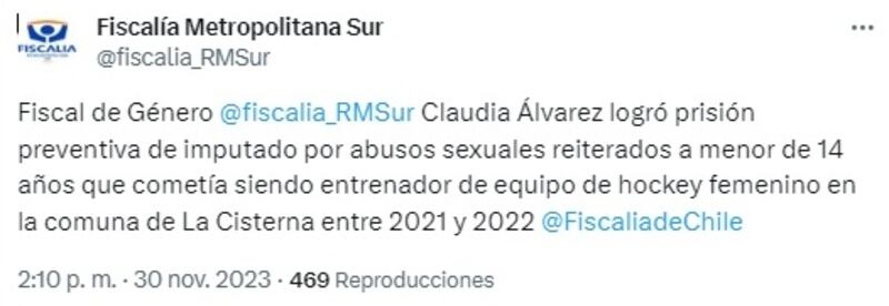Eduardo Flores quedó este jueves en prisión preventiva tras ser imputado por los delitos de abusos sexual reiterados en contra de una menor de 14 años.
