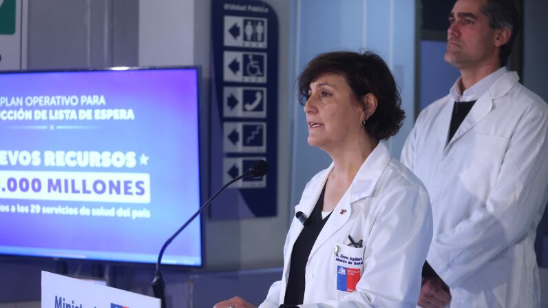 La ministra de Salud, Ximena Aguilera, anunció en el Hospital San Juan de Dios nuevos recursos por $ 73.000 millones para Reducción de los tiempos de Espera | Fuente: X de @ministeriosalud