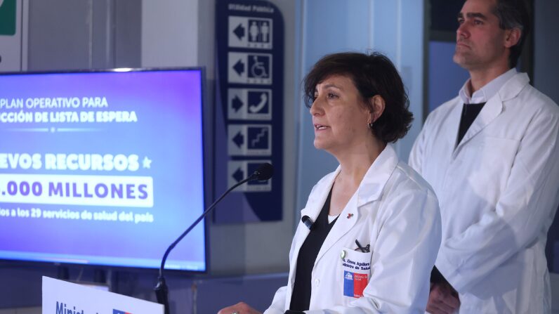 La ministra de Salud, Ximena Aguilera, anunció en el Hospital San Juan de Dios nuevos recursos por $ 73.000 millones para Reducción de los tiempos de Espera | Fuente: X de @ministeriosalud