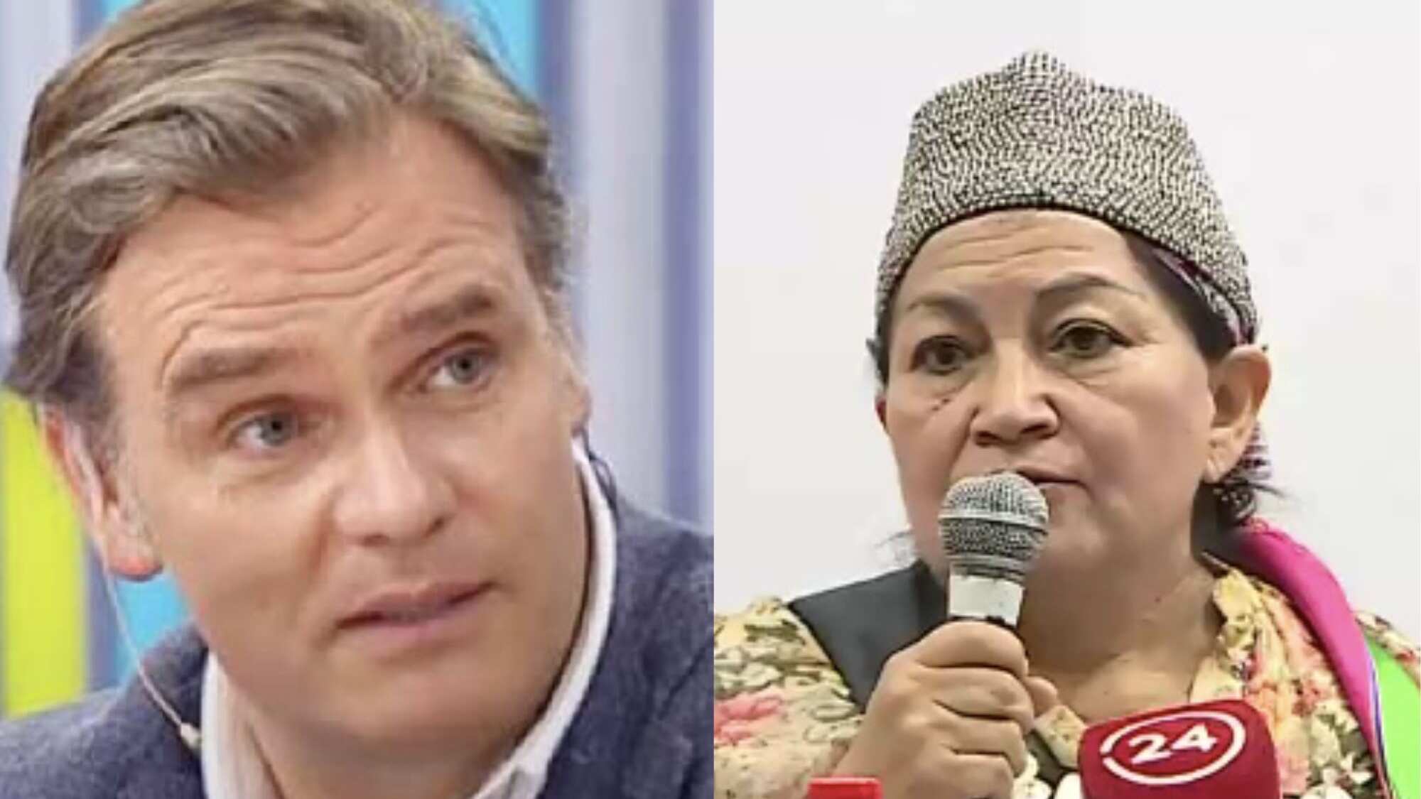 Amaro Gómez-Pablos y Elisa Loncon