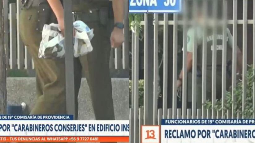 Reciben encomiendas, pedidos de comida y sacan la basura: Denuncian que Carabineros realizan labores de conserjería en edificio habitado por altos mandos