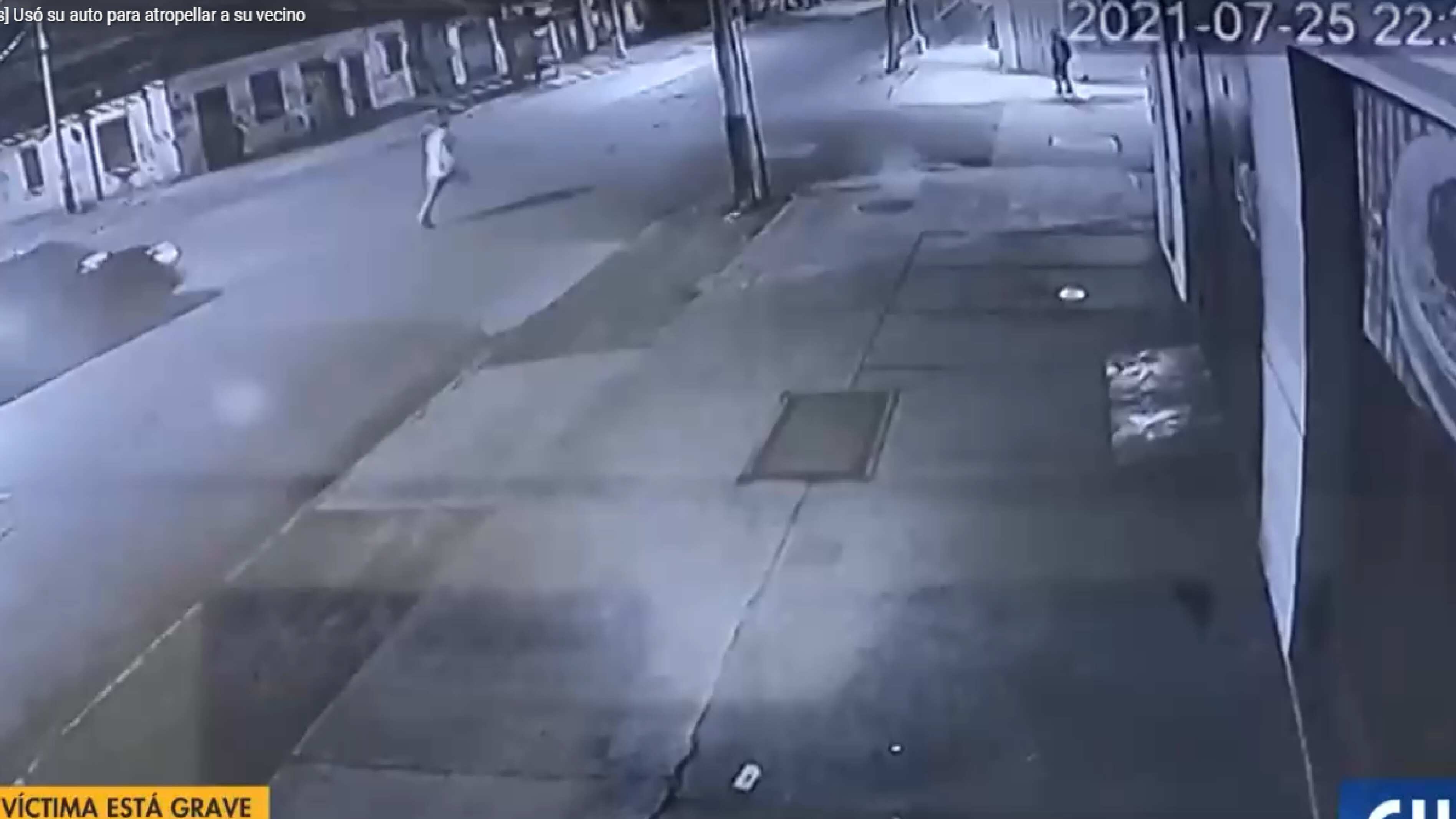 Cerrillos y el momento del atropello.