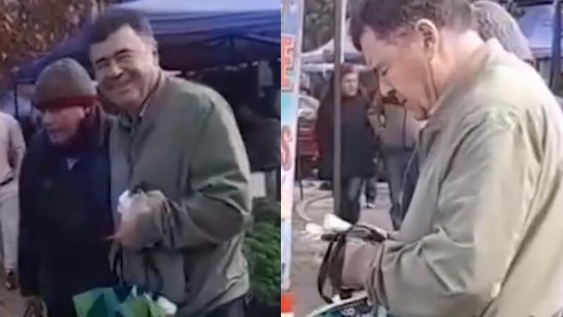 “A la gente establecida no le compra”: Increpan a ministro de Agricultura por comprar a coleros en feria de Rancagua