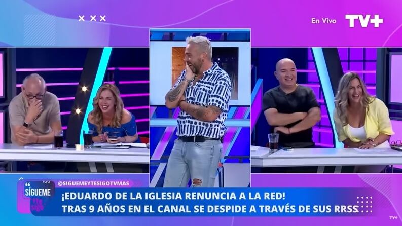 La panelista del programa de espectáculos de TV+  sufrió un percance con el audio de un mensaje a Eduardo de la Iglesia.