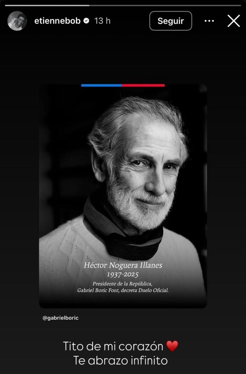 “Tito de mi corazón”: Etienne Bobenrieth dedica emotiva despedida a Héctor Noguera