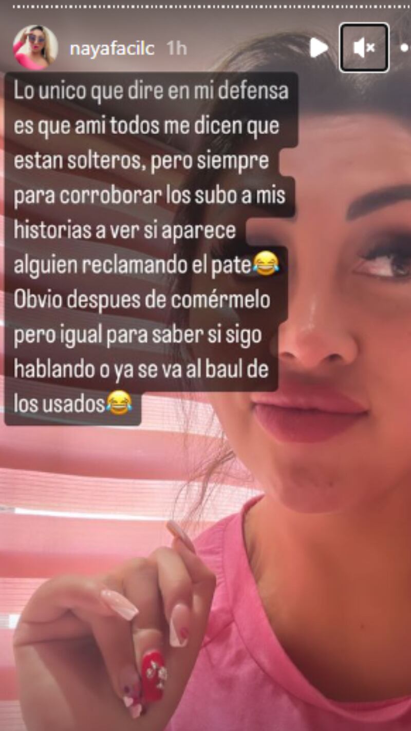 Historias de Naya Fácil | Fuente: Instagram