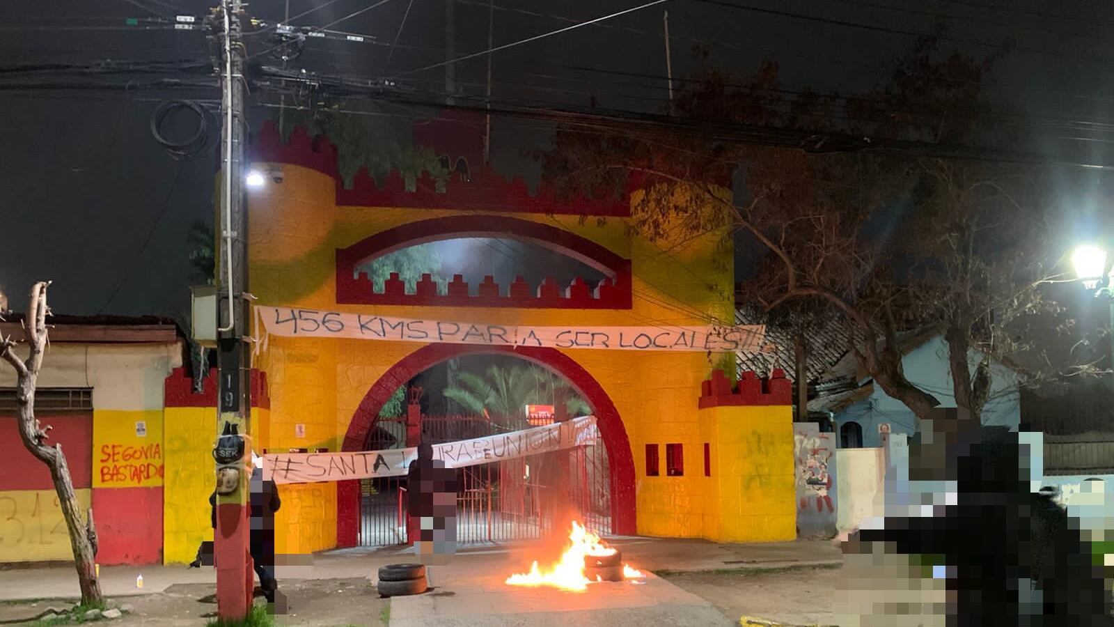 La protesta de los hinchas de Unión Española