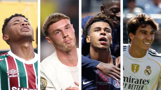 Hércules, Cole Palmer, Désiré Doué y Gonzalo García / Créditos: clubes