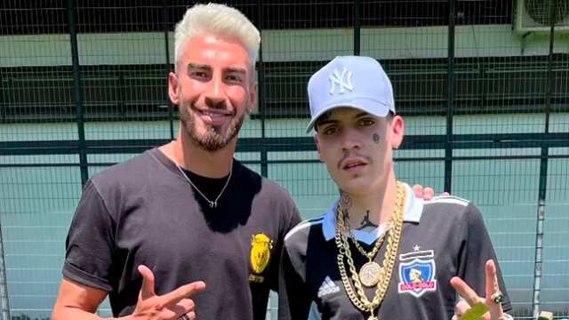 Juan Martín Lucero junto a Marcianeke