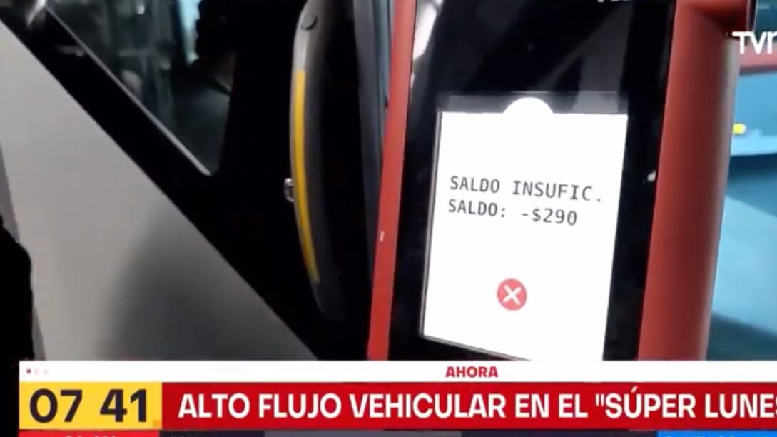 Saldo insuficiente de periodista en la BIP