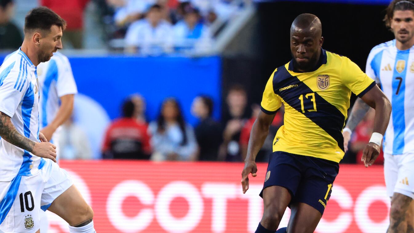 Lionel Messi y Enner Valencia / Getty