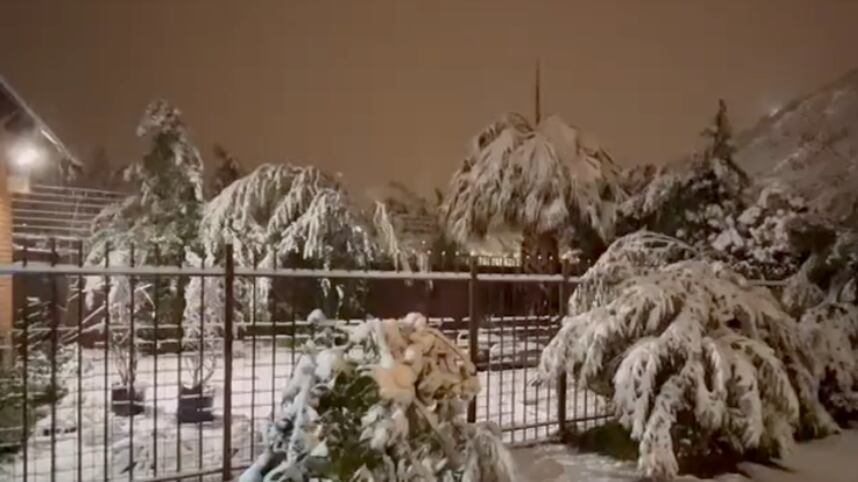 Nevó durante la madrugada en la capital