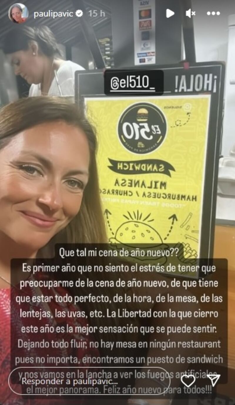 La exesposa de Marcelo Ríos compartió una última reflexión de finales de año en la previa a los festejos por el inicio de 2024.