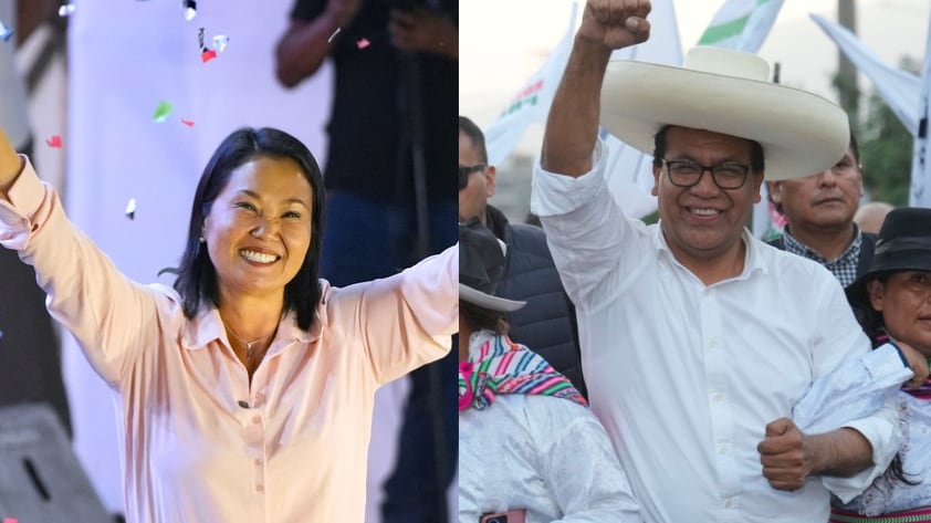 Fujimori y Sánchez a segunda vuelta de elecciones presidenciales en Perú.