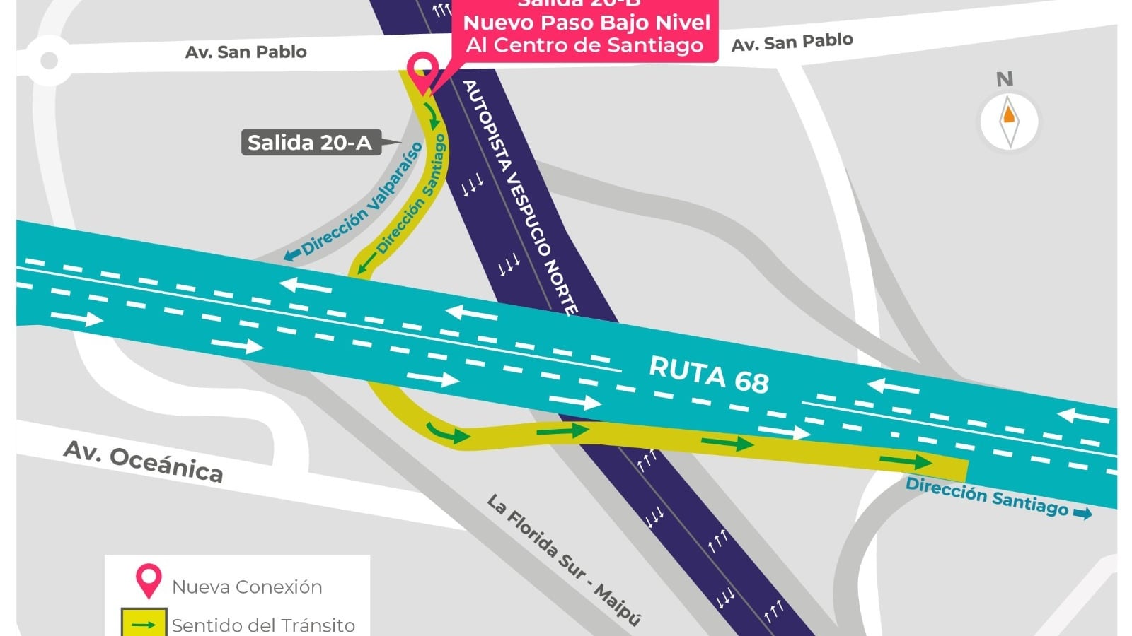 Autopista Vespucio Norte.