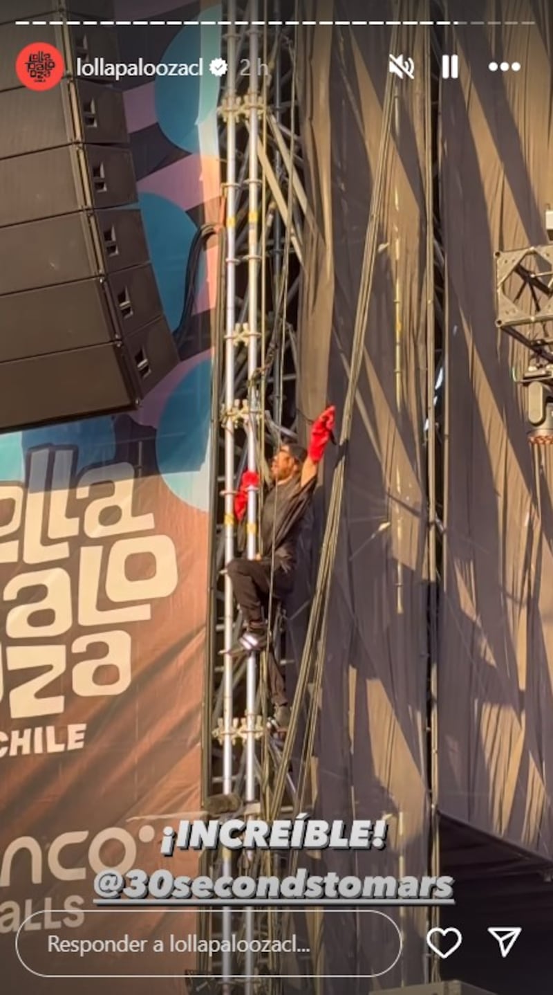 Jared Leto en Chile, Instagram Lollapaloozacl