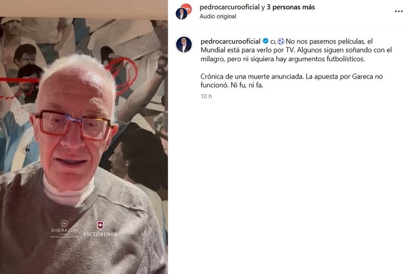 El señero comentarista deportivo realizó un lapidario comentario a la actuación de la selección ante Paraguay.