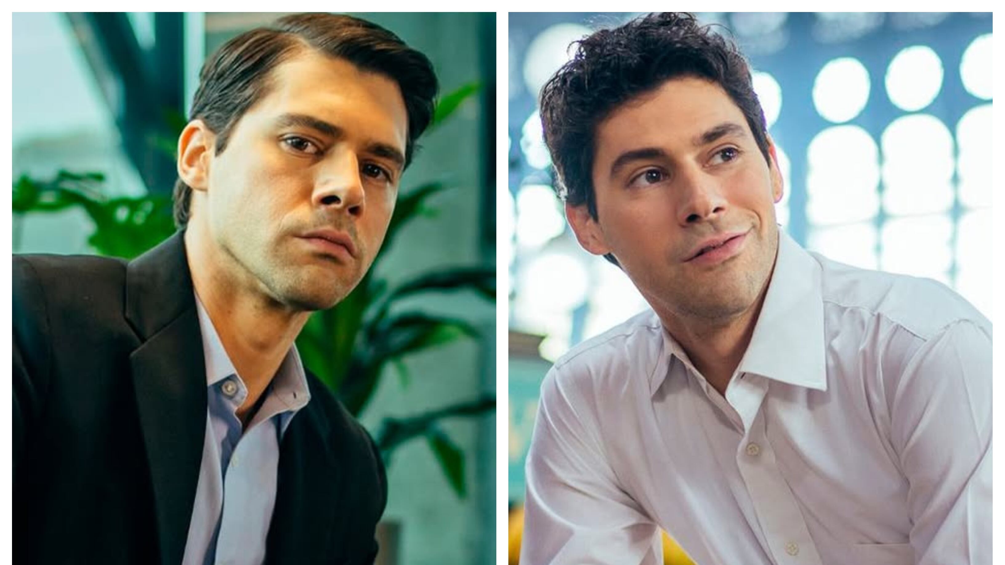 La producción de la novela reveló la forma en que Campos ha interpretado ambos papeles en las grabaciones de "Amores de mercado".