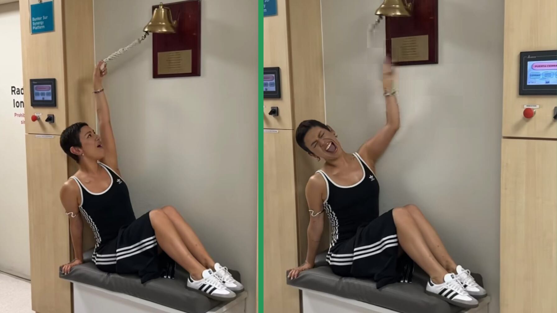 El video de Karla Melo tocando la campana se volvió viral y simbolizó un renacer que emocionó profundamente a miles de seguidores.