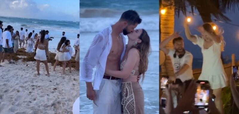Una divertida prefiesta de matrimonio, realizaron Belén Soto y Branko Bacovich en Tulum, México, playa que escogieron para dar el sí.

Recordemos que la pareja se casó en noviembre pasado por el Registro Civil, en una íntima ceremonia a la que solo asistió la familia, y los amigos más cercanos a la pareja.
