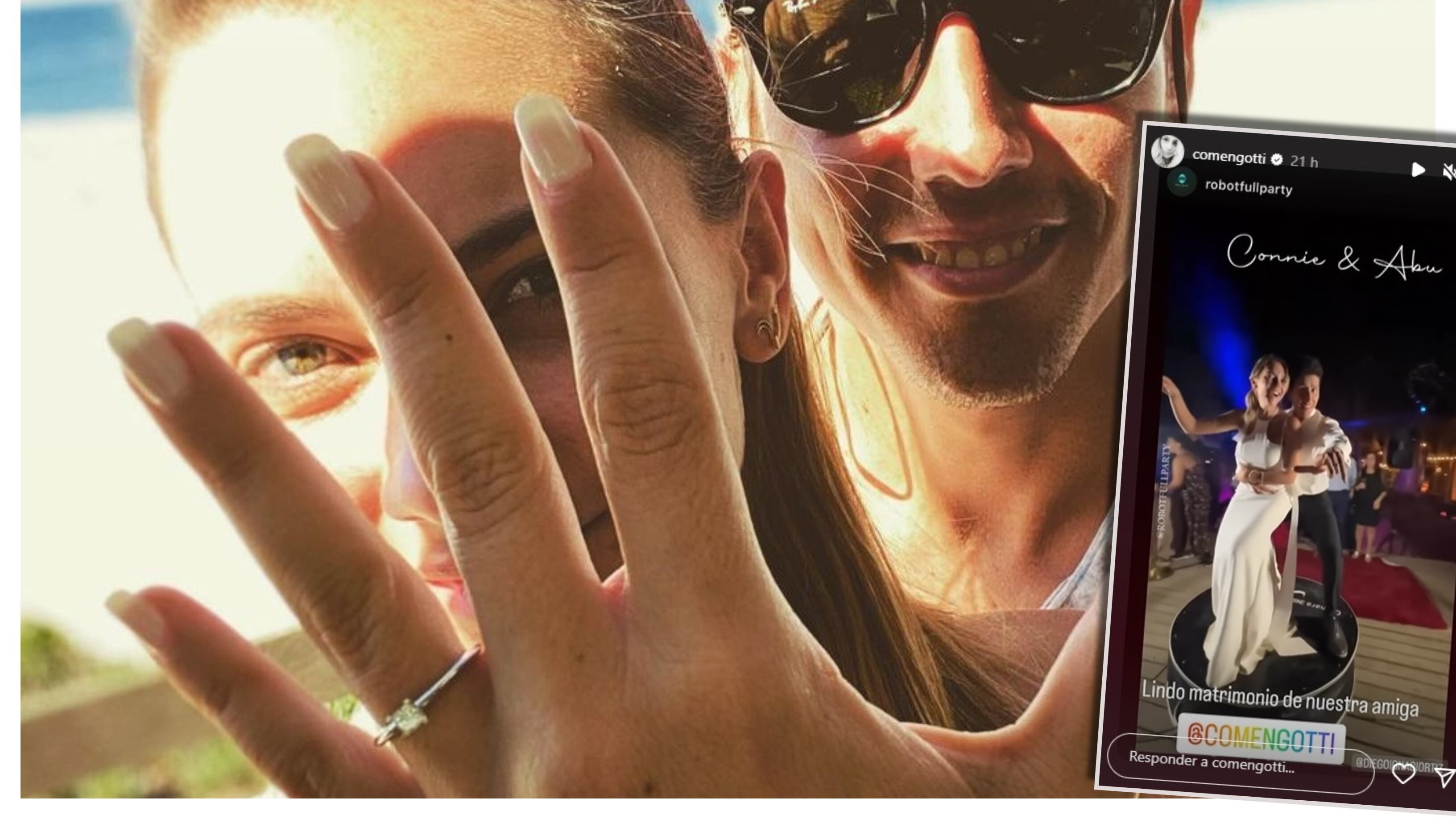 La argentina contrajo matrimonio este domingo en una ceremonia con motivo lunar.