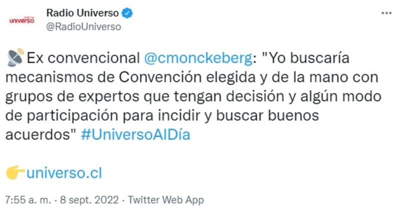 El exconvencional Cristián Monckeberg no está de acuerdo con repetir una Convención Constitucional.