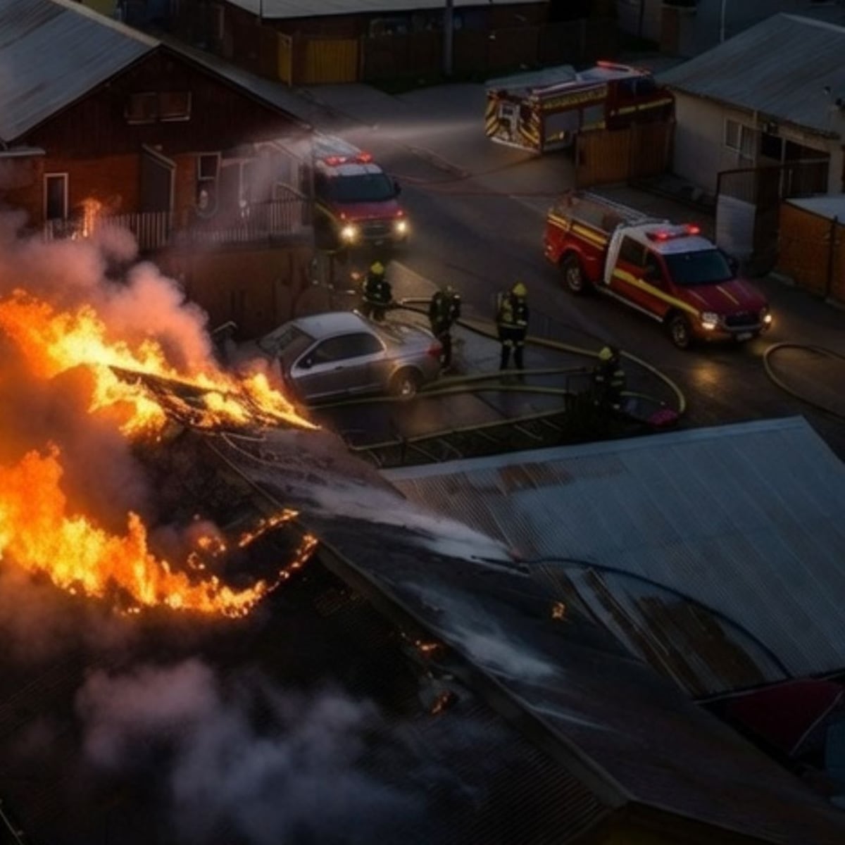 Entregan cuerpos de mujer y sus hijas tras incendio en Osorno Entregan cuerpos de mujer y sus hijas tras incendio en Osorno
