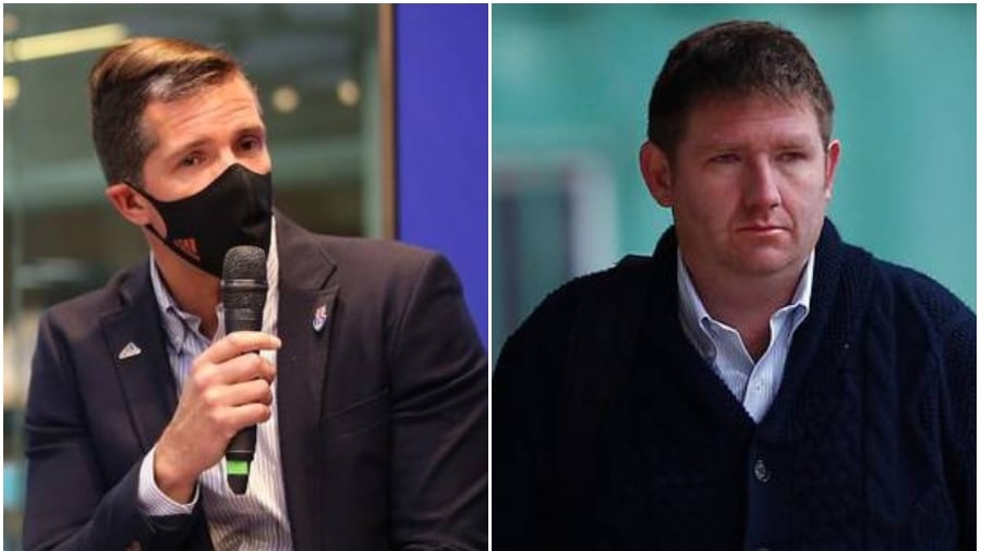 Michael Clark, presidente de Azul Azul, y Victoriano Cerda, propietario de Huachipato