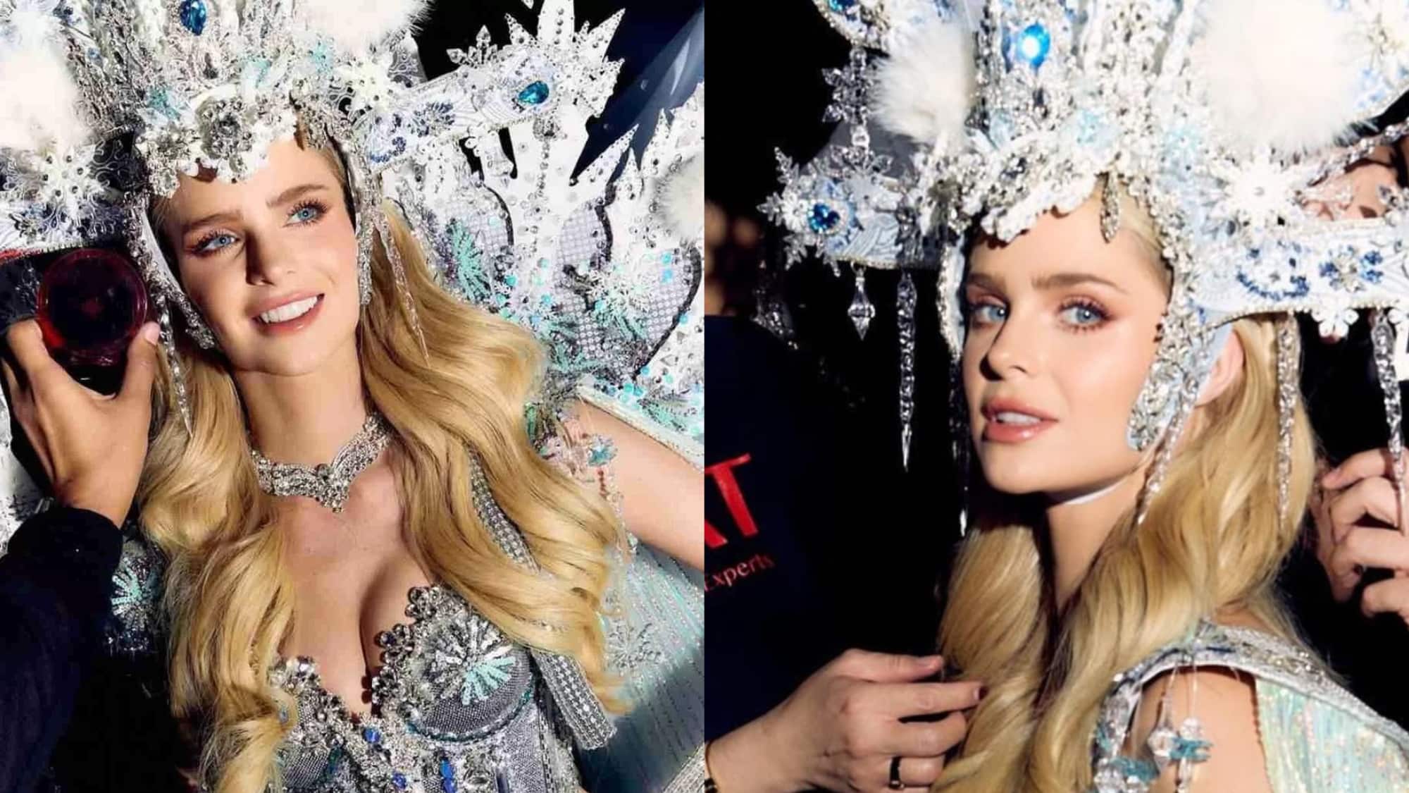 Inna Moll sorprendió en Miss Universo con espectacular traje inspirado en los glaciares y aves de la Patagonia