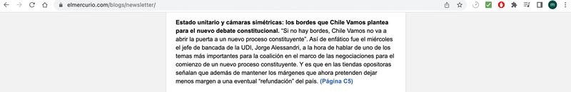 Captura Jorge Alessandri - Fuente: El Mercurio