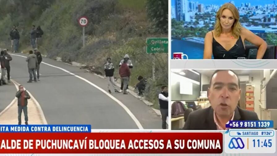 El alcalde de Puchuncaví, Marcos Morales, entregó en el matinal de Mega los motivos que tuvo para decidir cerrar esta mañana los cuatro accesos a la comuna.