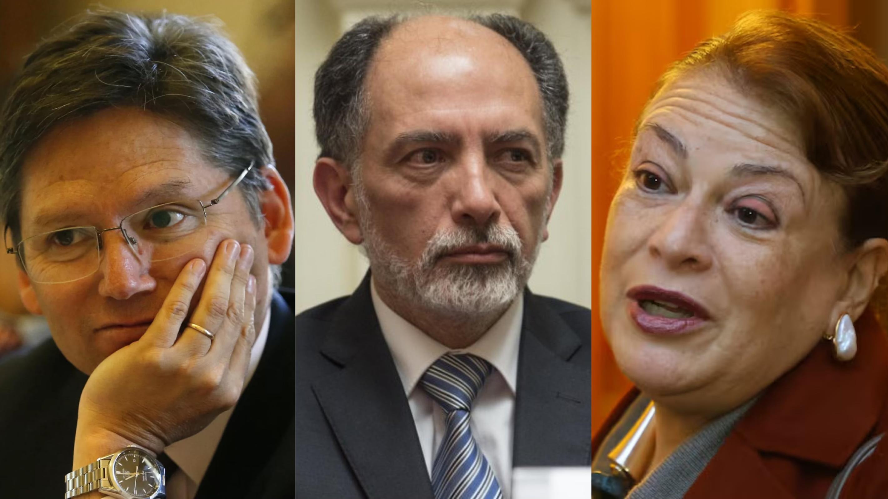 Jean Pierre Matus, Ángela Vivanco y Sergio Muñoz