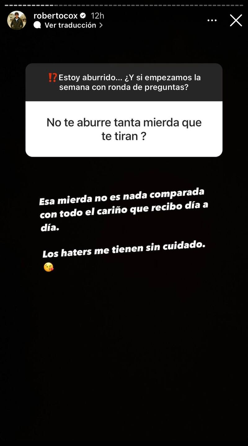 Historia de Roberto Cox | Instagram