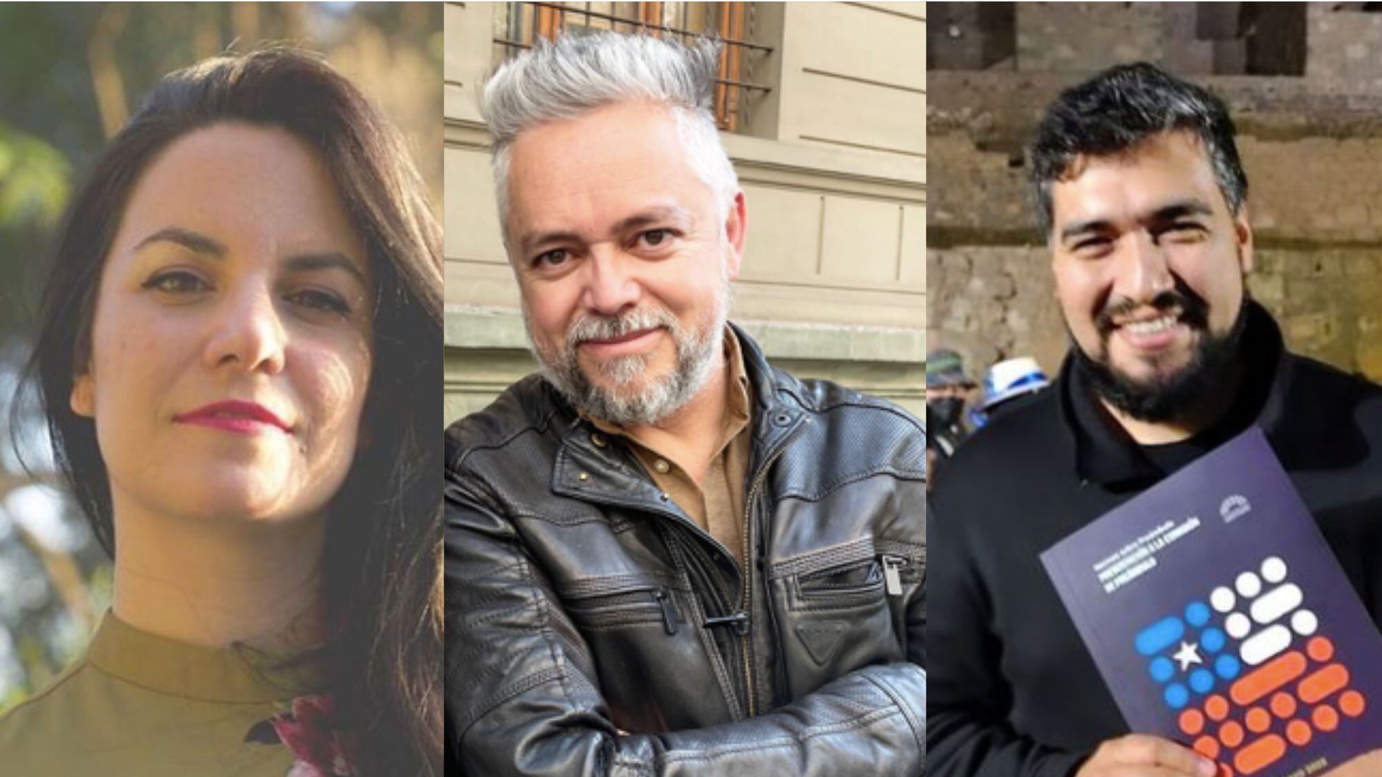 Manuela Arroyo, Manuel Woldarsky y Jorge Baradit | Fuente: Instagram