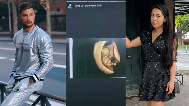 Luis Mateucci, Daniela Aránguiz y ecografía | Captura: Que te lo digo e Instagram