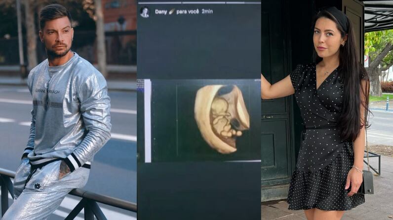 Luis Mateucci, Daniela Aránguiz y ecografía | Captura: Que te lo digo e Instagram