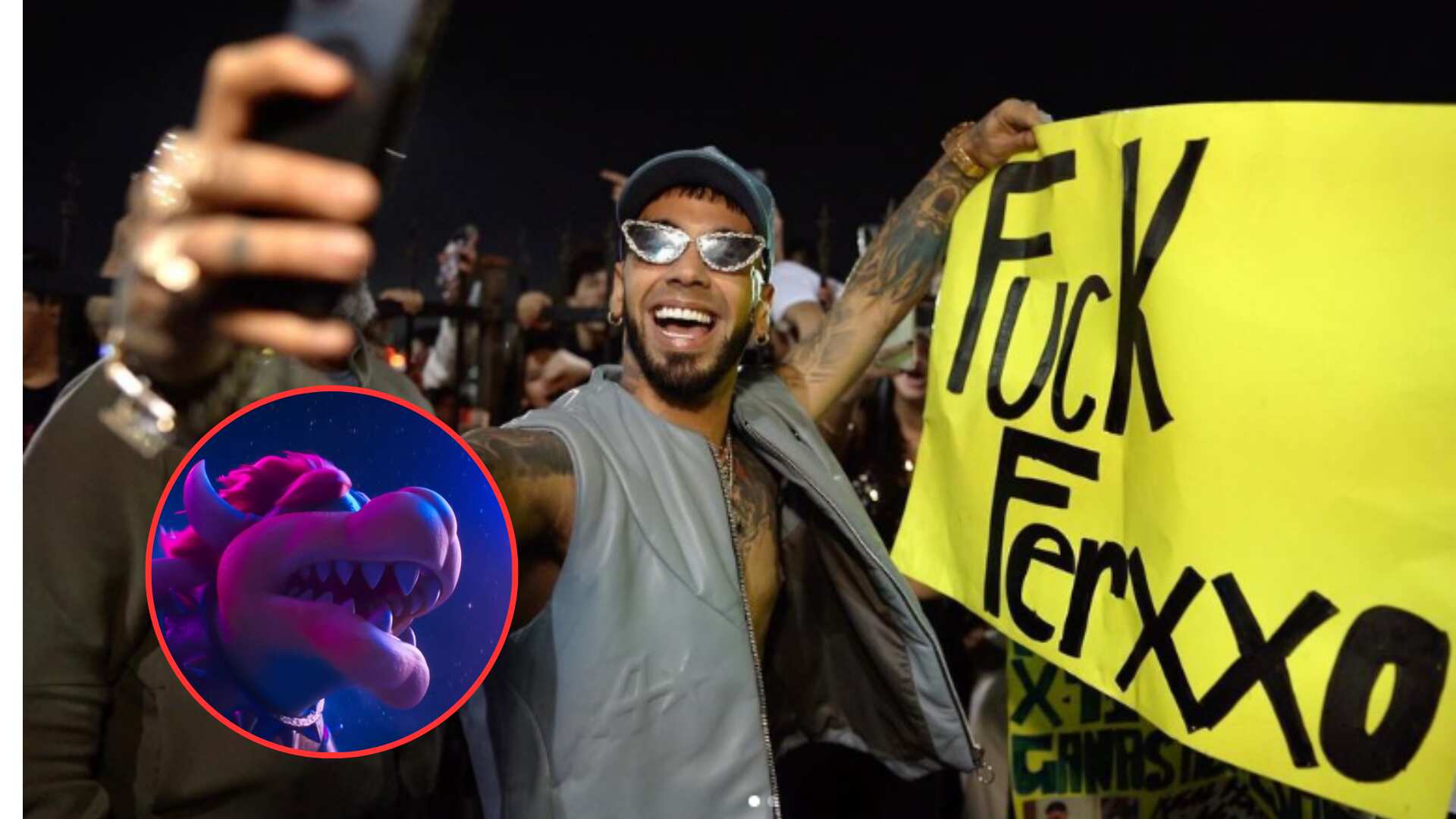 Anuel AA le dedicó canción a Feid basado en 'Peaches' de la película de Mario Bros
