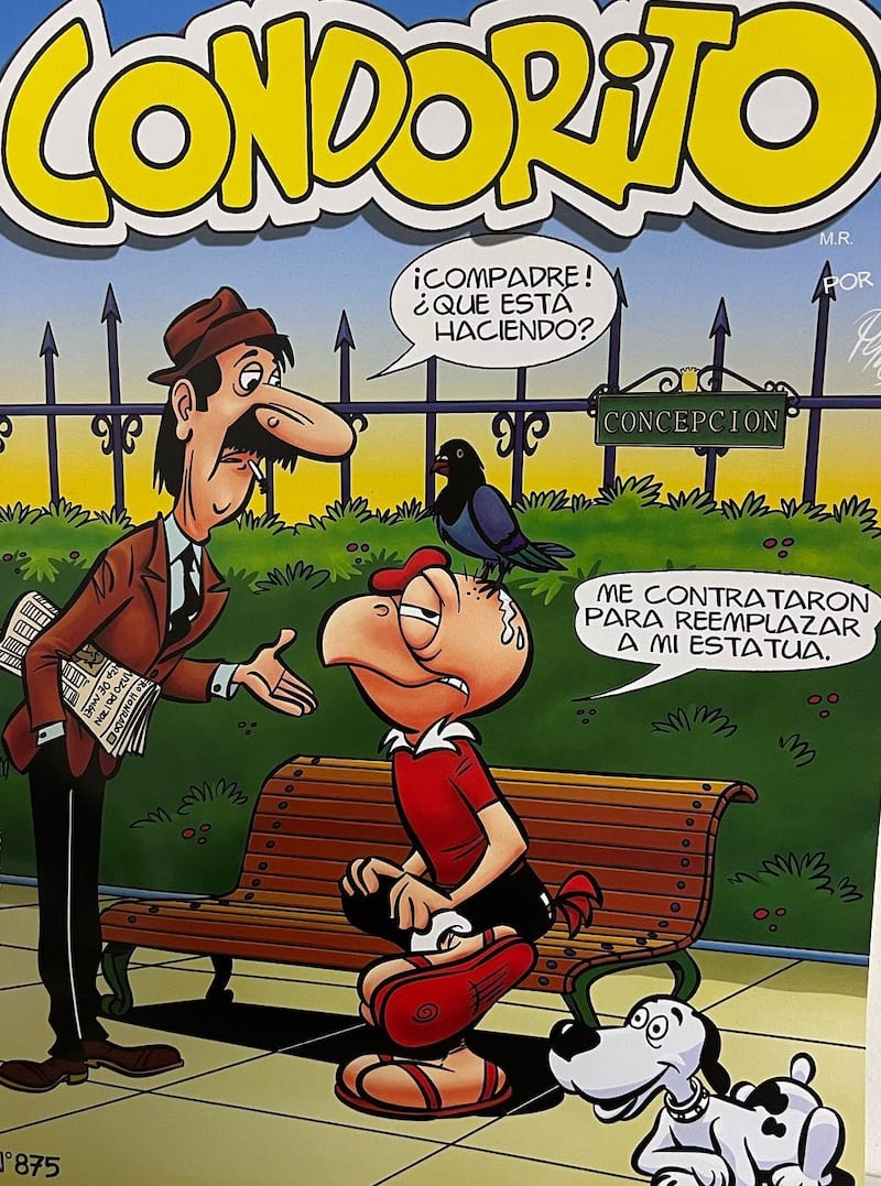 El último cómic de "Condorito" bromeó con el robo de la estatua del icónico personaje chileno en la ciudad de Concepción