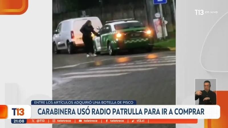 Carabinera fue dada de baja tras ser captada usando radiopatrulla para comprar pisco en Máfil