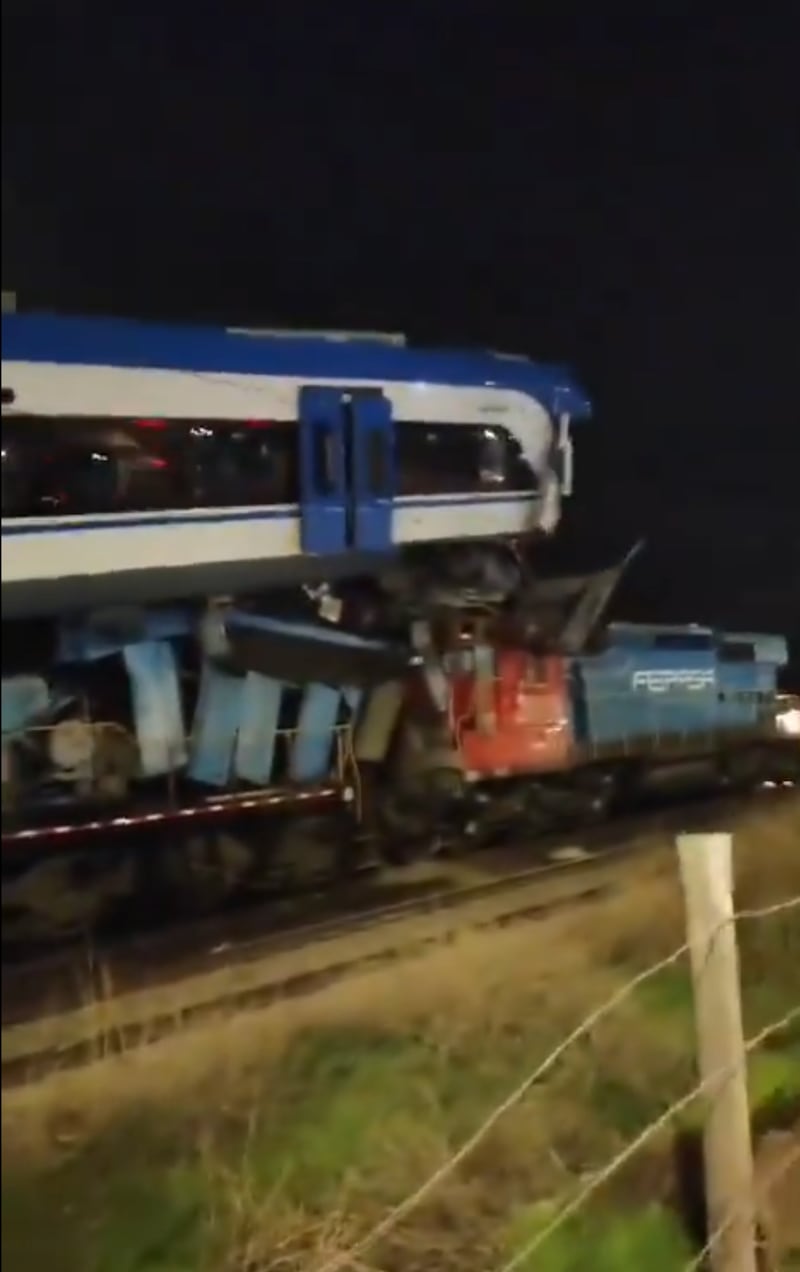 Choque trenes en San Bernardo | Fuente: X de IEC-180 CONTROL STGO